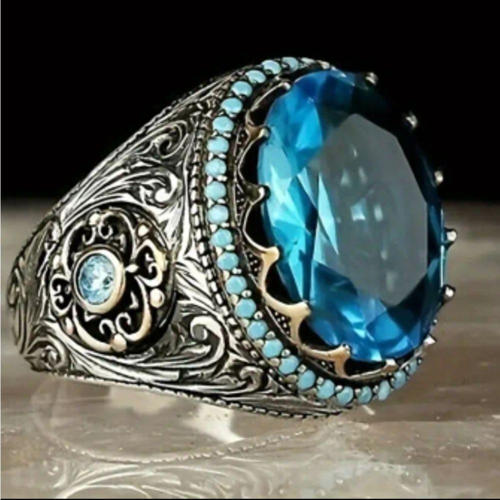 Retro vintage ring for men sz 10